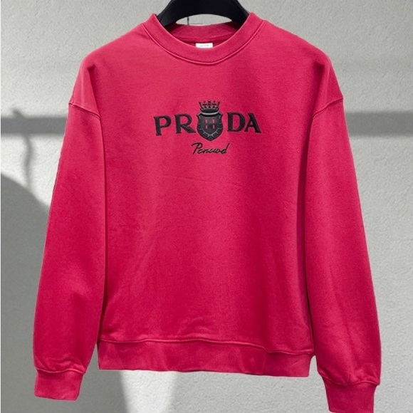Prada Vibrant Pink Crewneck Sweater